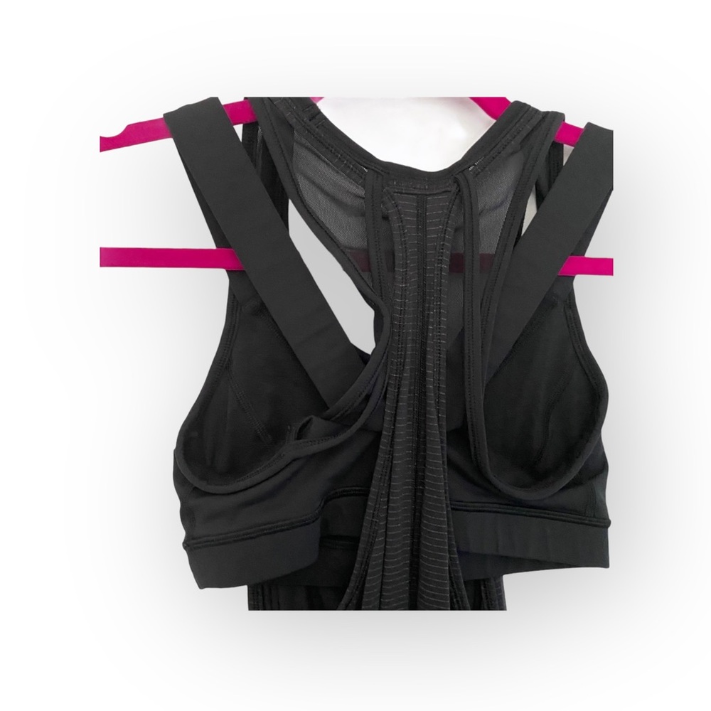 Lululemon ॐ Built In Bra Tank ॐ Black Silverescent Stripe ॐ Power Luxtreme ॐ 4 - Picture 8 of 16